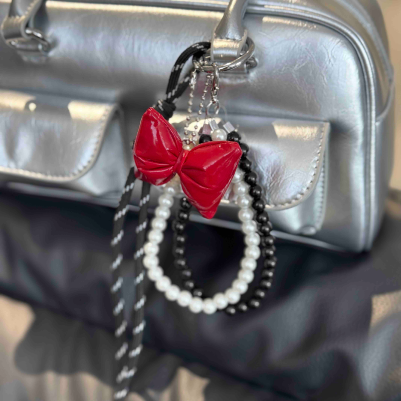 蝴蝶结串珠挂件