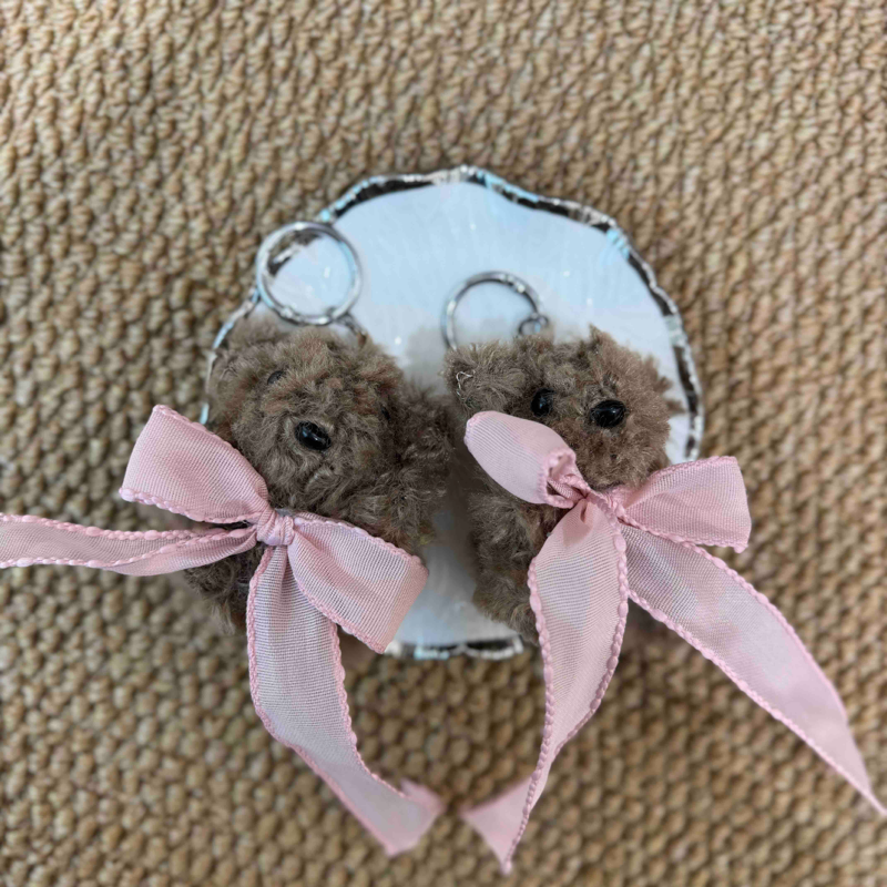 丝带小熊挂件