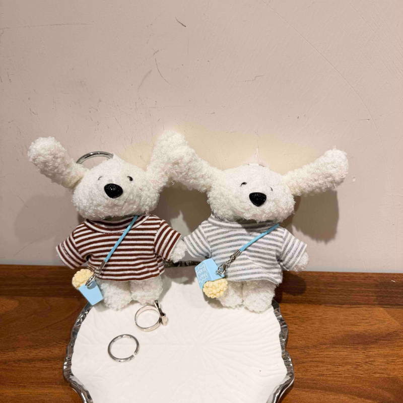 条纹小熊挂件