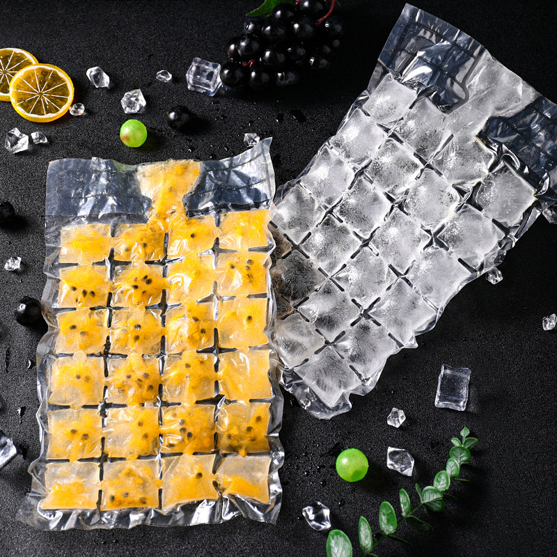 加厚一次性冰袋封口冰格袋子家用密封透明制冰百香果冰块模具神器
