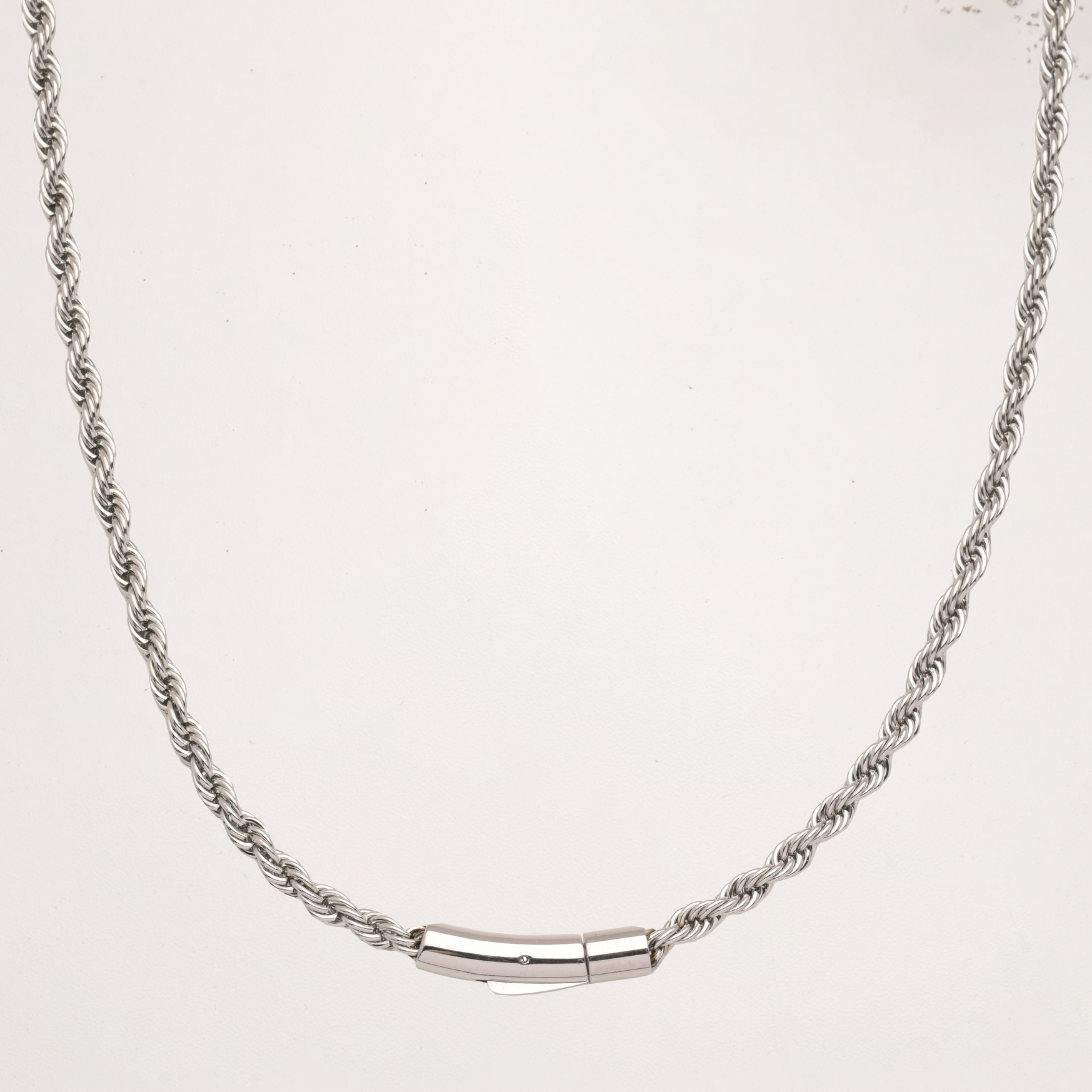 麻花项链3mm宽  长46cm  银色