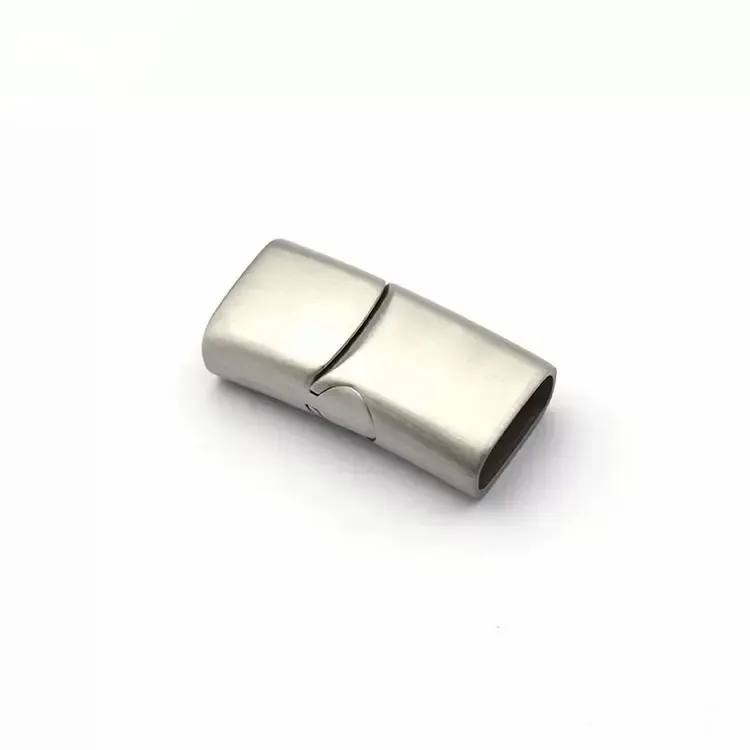 沙面椭圆孔皮绳磁铁扣4*8mm