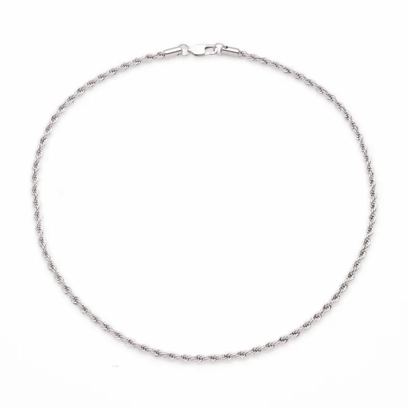 麻花项链 宽3mm 长50cm 钢色（鱼尾龙虾扣）