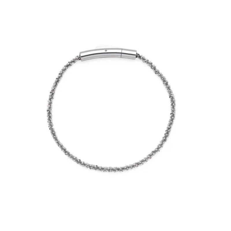 菜花手链 宽3mm 长18cm 钢色（圆形按扣）